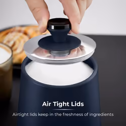 Tower Sera Midnight Blue Kettle Toaster Bread Bin & Canisters Set
