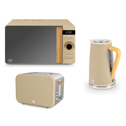 Swan Nordic Oatmeal Kettle 2 Slice Toaster & Microwave Matching Set