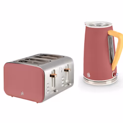 Swan Nordic Fuchsia Kettle & 4 Slice Toaster. Scandinavian Design Set
