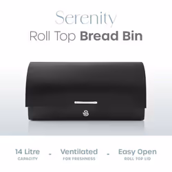 Swan Serenity Black Bread Bin & Canisters Kitchen Storage Set
