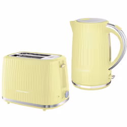 Russell Hobbs Eden Lemon Yellow Kettle & 2 Slice Toaster Matching Set