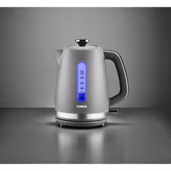 Tower Odyssey Grey Kettle & Toaster Matching Set Grey/Chrome Accents