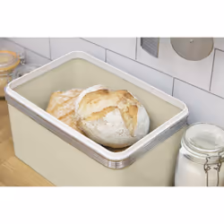 SWAN Retro Cream Kettle Toaster Microwave Bread Bin & Canisters Set