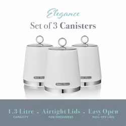 Swan Elegance White Kettle Toaster Microwave Breadbin & Canisters Set