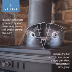 Valiant Whirlwind Stove Fan and Magnetic Stove Thermometer in Green