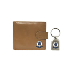 Tranmere Rovers Football Club Beige Leather Wallet And Keyring