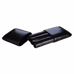 Quality Black Leather Triple Cigar Case