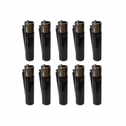 Clipper Classic Large Reusable Lighter 10 Pack (Black)