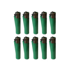 Clipper Classic Large Reusable Lighter 10 Pack (Green)