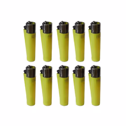 Clipper Classic Large Reusable Lighter 10 Pack (Yellow)
