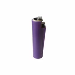 Clipper Refillable Pocket Lighter Soft Touch Rubber Purple