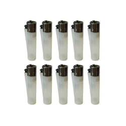 Clipper Classic Large Reusable Lighter 10 Pack (Translucent White)