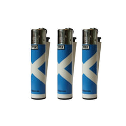 Clipper Scotland Flag Refillable Gas Lighters x 3