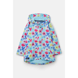 Olivia Kids Lightweight Waterproof Jacket - 2-3 Yrs, Soft Turquoise Flower
