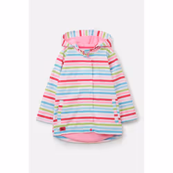 Olivia Kids Lightweight Waterproof Jacket - 5-6 Yrs, Multi Stripe