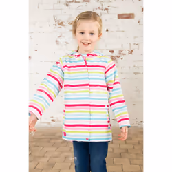 Olivia Kids Lightweight Waterproof Jacket - 5-6 Yrs, Multi Stripe