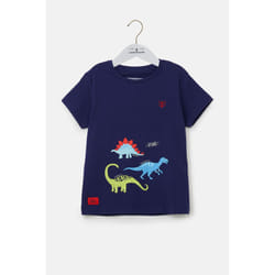 Oliver Kids T-Shirt - 7-8 Yrs, Navy Dino Print