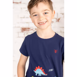 Oliver Kids T-Shirt - 7-8 Yrs, Navy Dino Print