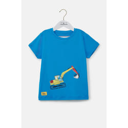 Oliver Kids T-Shirt - 2-3 Yrs, Blue Construction Print