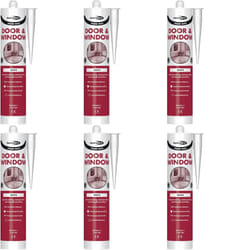 Bond it Frame Mate Door & Window Silicone Sealant White EU3, 310ml  BDFMWH (Pack of 6)