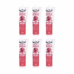 Bond it Frame Mate Door & Window Silicone Sealant White EU3, 310ml  BDFMWH (Pack of 6)