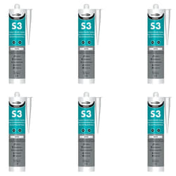 Bond It S3 Sanitary Silicone Sealant EU3 White, 310ml  BDS3WH (Pack of 6)