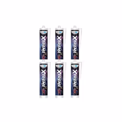 Bond It Xtreme White Anti-Mould Silicone Sealant EU3 Cartridge 310ml BDSANXWH (Pack of 6)