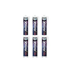 Bond It Xtreme White Anti-Mould Silicone Sealant EU3 Cartridge 310ml BDSANXWH (Pack of 6)