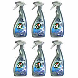 Cif Professional Stainless Steel and Glass Cleaner 750 mL (Pack of 6)