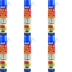 Everbuild Fix and Fill Quick Setting Expanding Foam, 750 ml   EVFF7 (Pack of 6)