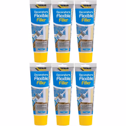 Everbuild Flexible Decorators Filler, White, 200 ml       EASIFLEX (Pack of 6)