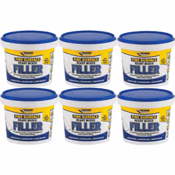 Everbuild Ready Mixed Fine Surface Filler, White, 600 g            RMFINE (Pack of 6)