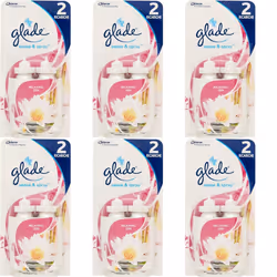 6xGlade Sense &Spray Twin Pack Refills Relaxing Zen Air Freshener twin
