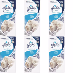 Glade Touch & Fresh Refill Clean Linen Air Freshener, 10ml (Pack of 6)