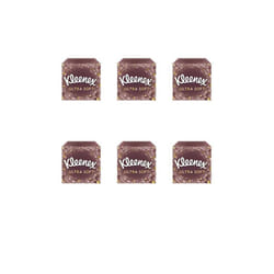 Kleenex Ultra Soft Facial Tissues, Tissues Box SMALL CUBE BOX (Pack of 6)