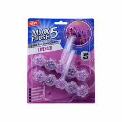 Max Flush Lavender Toilet Rim Block Cleaner (Twin Pack) (Pack of 6)