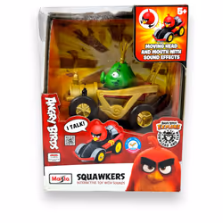 RED or GREEN ANGRY BIRDS SQUAWKERS Interactive Car - Green Pig