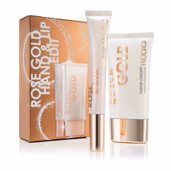 Rodial Rose Gold Hand and Lip Edit - Luxurious Hand Cream (1.35fl oz) and Lip Balm (0.33 fl oz) Duo with 24 Carat Gold Techno ...