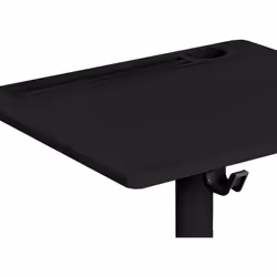 Seville Classics Air Lift Adjustable Mobile Desk with Cup Holder,Black