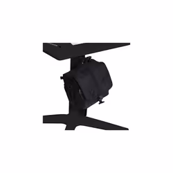 Seville Classics Air Lift Adjustable Mobile Desk with Cup Holder,Black
