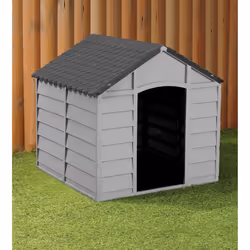 Garden Store Direct Large Grey Durable Plastic Dog Kennel