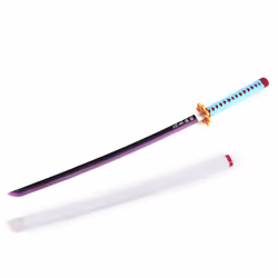 Demon Slayer Mitsuri LED Light Up Sword USB C Rechargable 40 Inch Wood & Plastic Cosplay Prop Replica