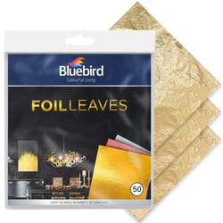 Bluebird Gold Leaf Sheets for Art - 50 Pack - Imitation Gold Foil Sheets of 5.5 x 5.5  Painting Gilding Crafts Decoration