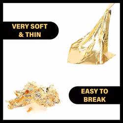 Bluebird Gold Leaf Sheets for Art - 50 Pack - Imitation Gold Foil Sheets of 5.5 x 5.5  Painting Gilding Crafts Decoration