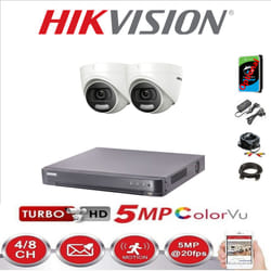 HIKVISION CCTV SYSTEM 5MP DS-2CE72HFT-F KIT - 2 Cameras, 4TB