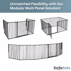 Safetots Multi Panel Play Den - Grey, 105 x 144cm