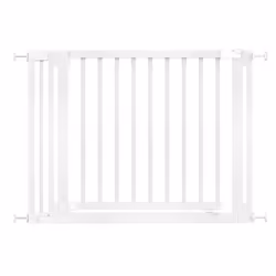 Safetots Wooden Elegance Gate - White, 105cm - 113cm