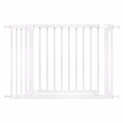 Safetots Wooden Elegance Gate - White, 115cm - 123cm