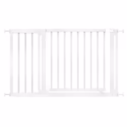 Safetots Wooden Elegance Gate - White, 125cm - 133cm
