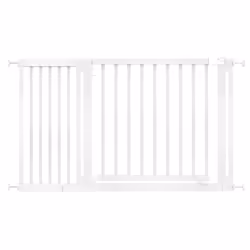 Safetots Wooden Elegance Gate - White, 135cm - 143cm